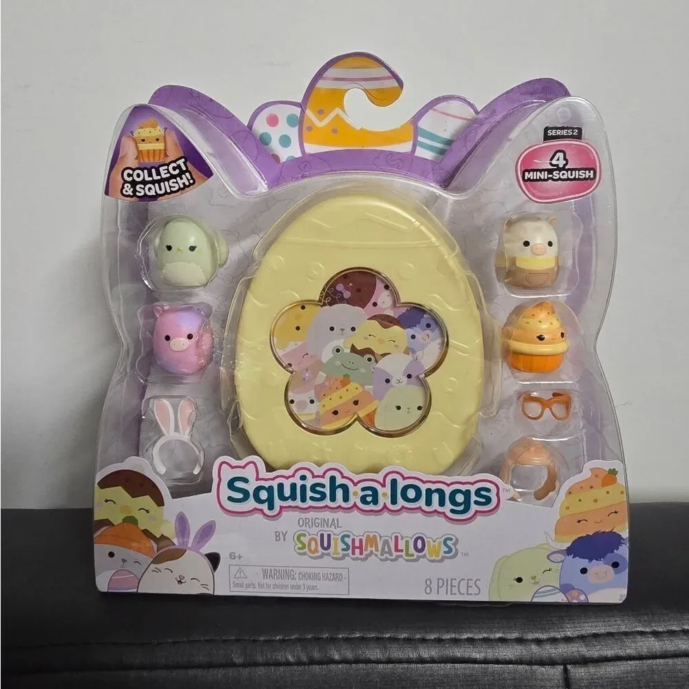 New kid's toy Squish-a-longs Series 2 Easter Collection Yellow with 4 Characters